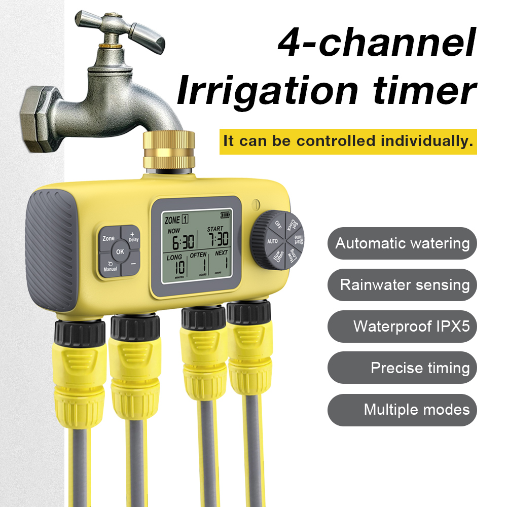 Smart Garden Technology - Automatisches Bewässerungssystem, Bewässerungstimer, Messing-Einlass, IPX5, wasserdicht,