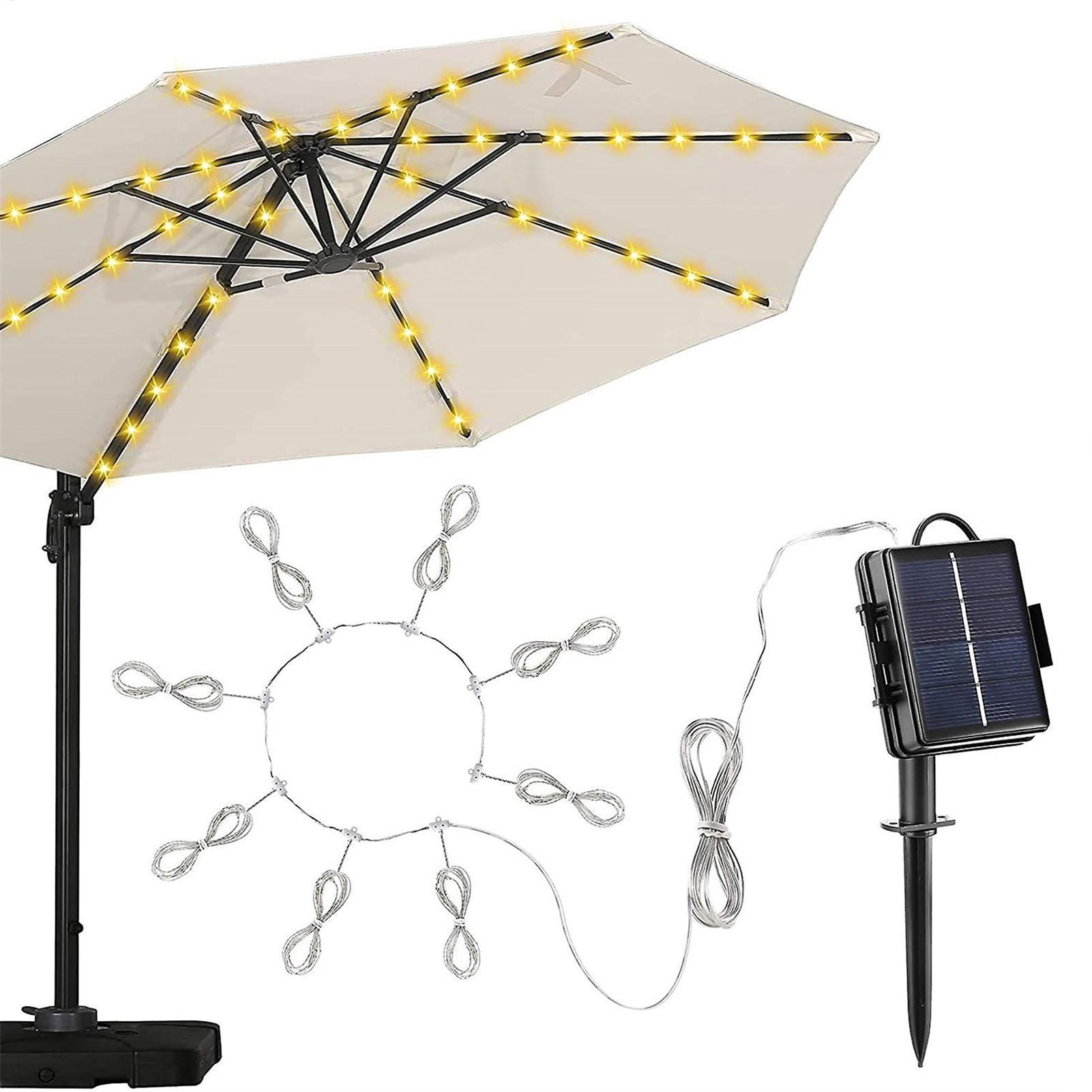 Smart Garden Umbrella - 104 LED-Regenschirm-Lichterkette mit 8 Modi, wasserdichte