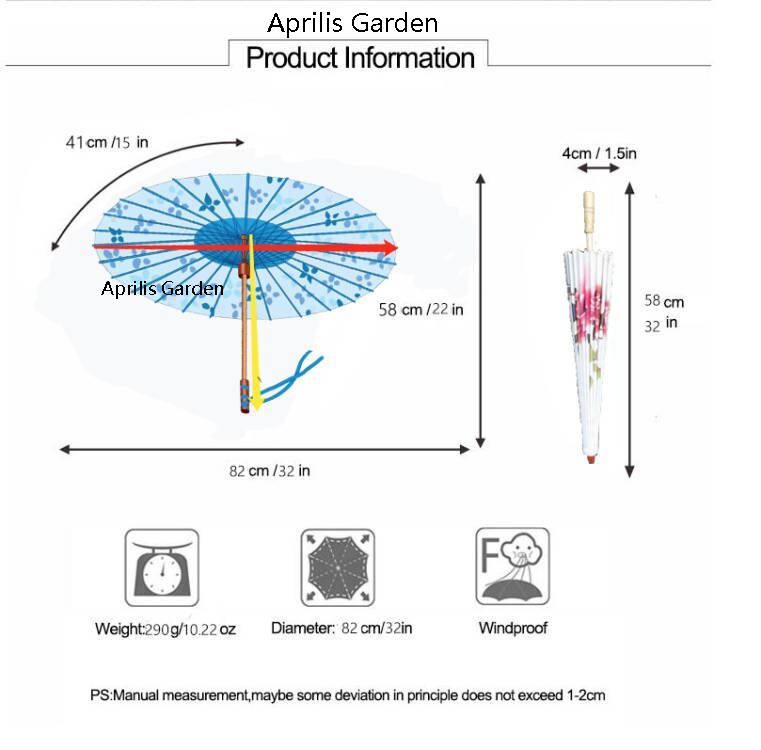 Rot geöltes Papier dekorative  – Smart Garden Umbrella Bewertung und Preis